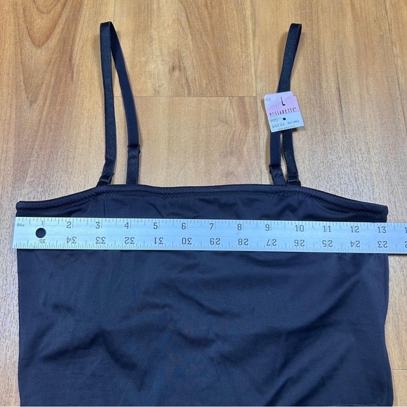 Vassarette Black Bodycon Mini Dress Spaghetti Strap - Picture 4 of 7